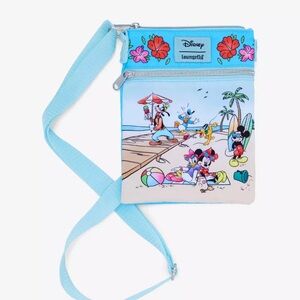 Disney Loungefly Crossbody Bag with Cartoon Beach Print